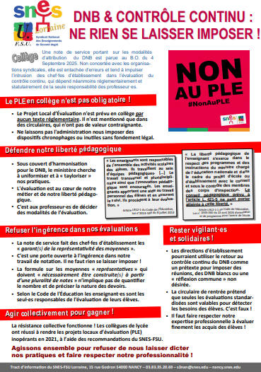 Tract collège